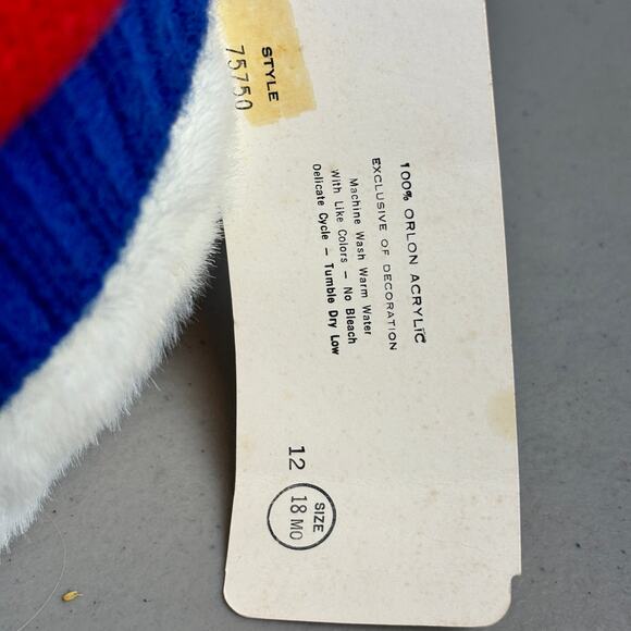 Vintage White Plush Bear Best Friends with Vintage 18M Pilot Sweater - Picture 9 of 12